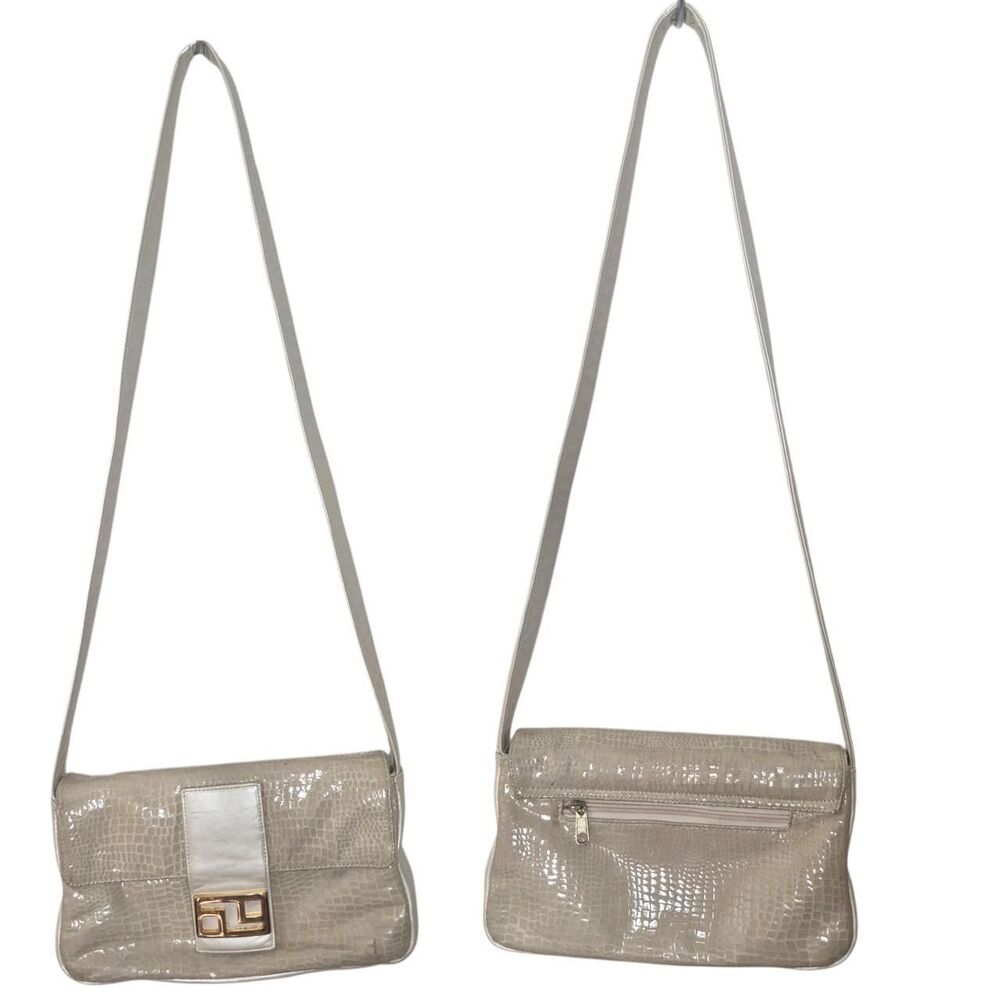 Dawli Vintage Y2K Genuine Leather Crocodile Pattern Crossbody Bag